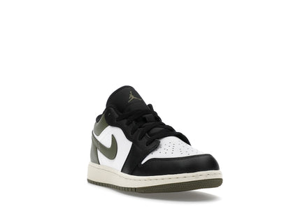 Jordan 1 Low Black Toe Medium Olive (GS)