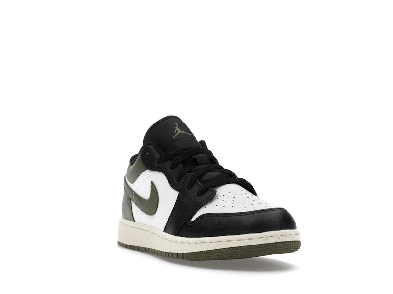 Jordan 1 Low Black Toe Medium Olive (GS)