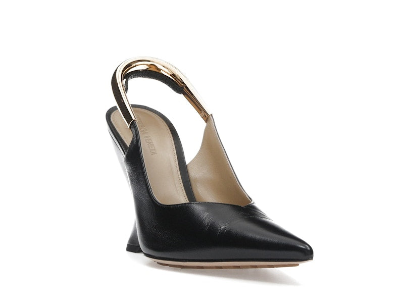 Bottega Veneta Punta Pointed-Toe Slingback Pumps Black (Women's)