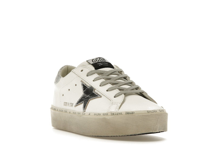 Golden Goose Hi Star White Silver (Women's)