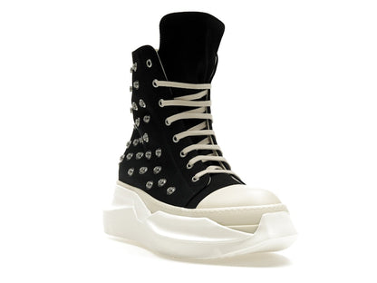 Rick Owens DRKSHDW Abstract Sneaks Studded Eyelets Black Milk