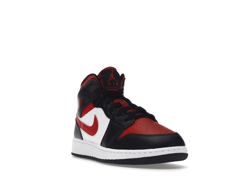 Air Jordan 1 Mid Black Fire Red (GS)