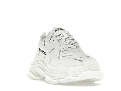 Balenciaga Triple S Allover Logo White (Women's)