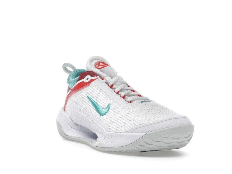 Nike Court Zoom NXT HC White Light Silver Habanero Red Washed Teal (Women's)