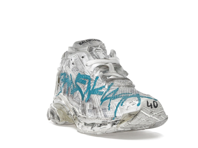 Balenciaga Runner Graffiti White Blue