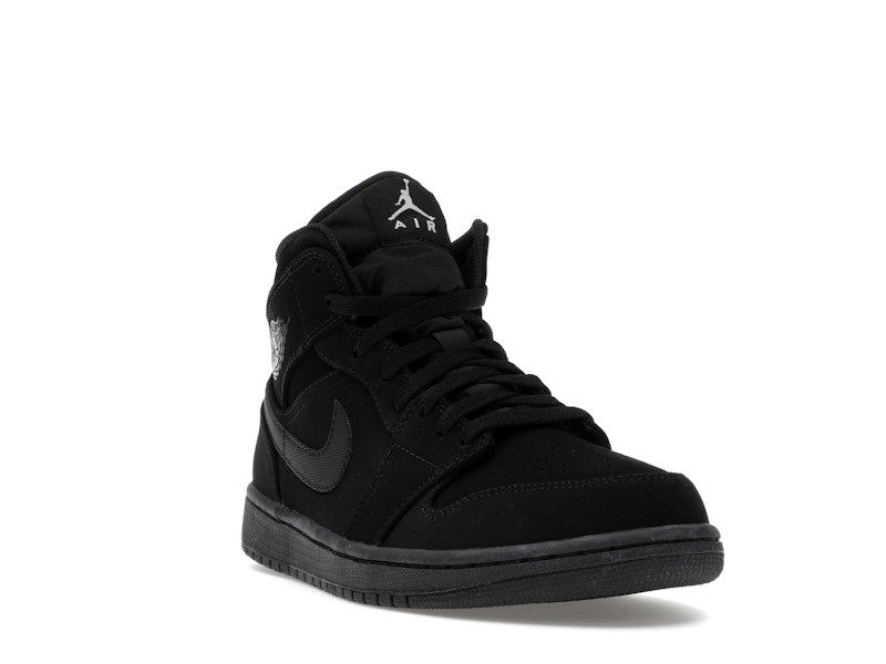 Jordan 1 Mid Black Black White