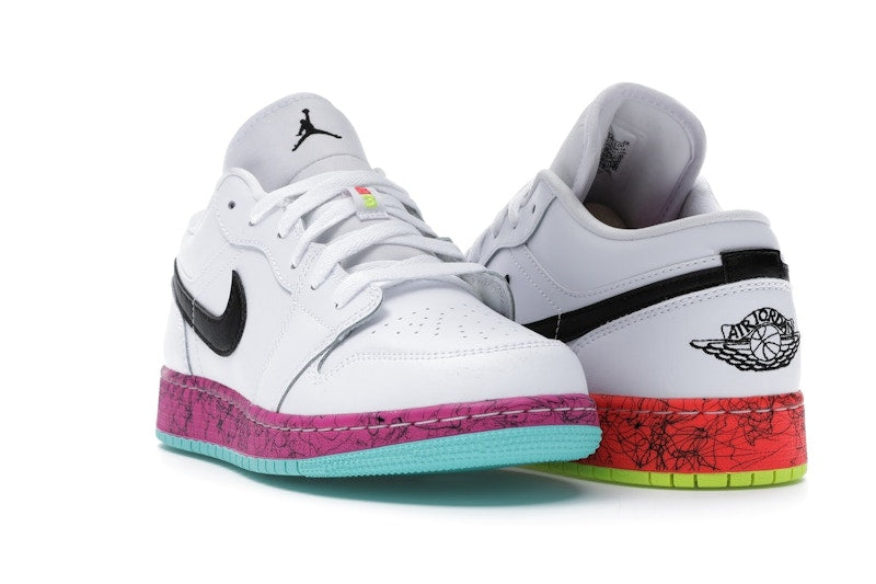 Jordan 1 Low Multi-Color Midsoles White (GS)