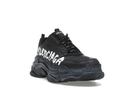Balenciaga Triple S Black White Graffiti
