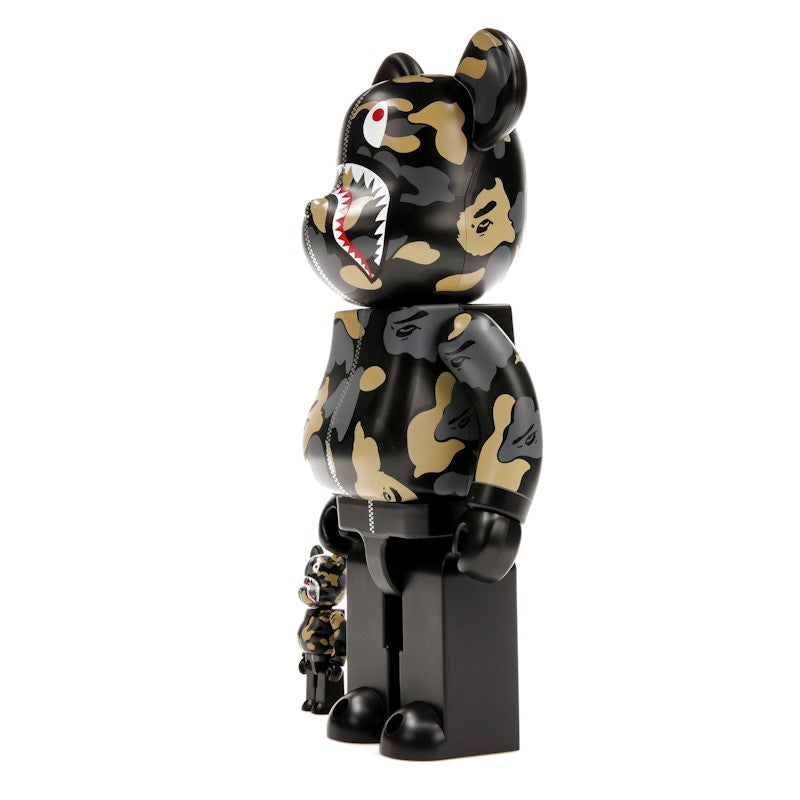 Bearbrick x BAPE Madison Avenue Exclusive Shark Camo 100% & 400% Set
