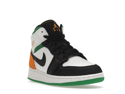 Jordan 1 Mid SE White Laser Orange Lucky Green (GS)