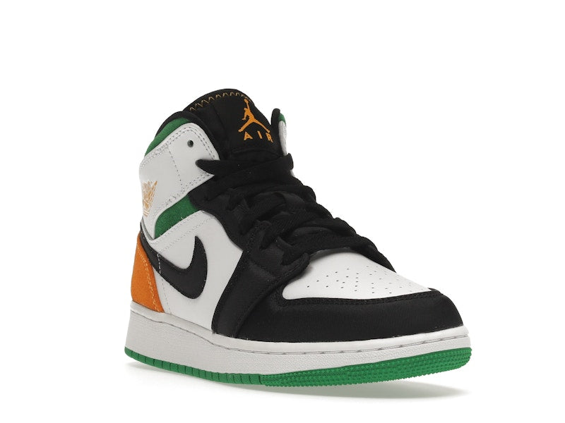 Jordan 1 Mid SE White Laser Orange Lucky Green (GS)