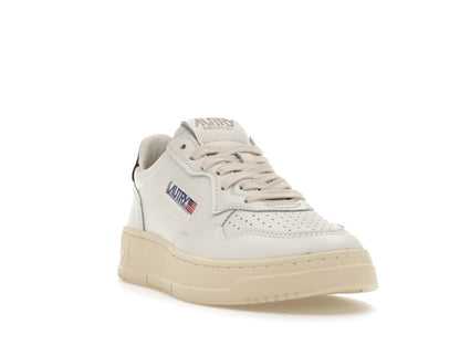 Autry Medalist Leather Low White Black Tab (Women's)