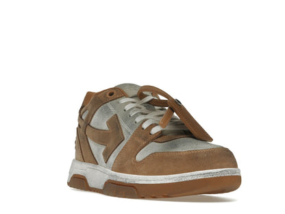 OFF-WHITE Out Of Office "OOO" Low Tops Distressed Brown White