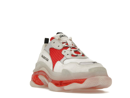 Balenciaga Triple S Clear Sole White Red