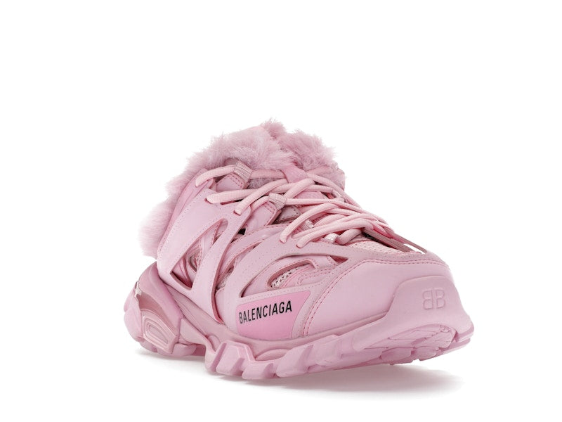 Balenciaga Track Mule Pink Faux Fur (Women's)