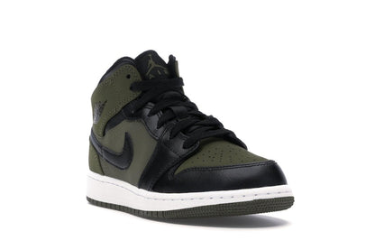 Jordan 1 Mid Olive Canvas Black (GS)