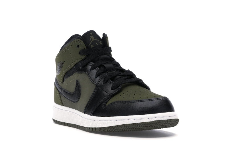 Jordan 1 Mid Olive Canvas Black (GS)