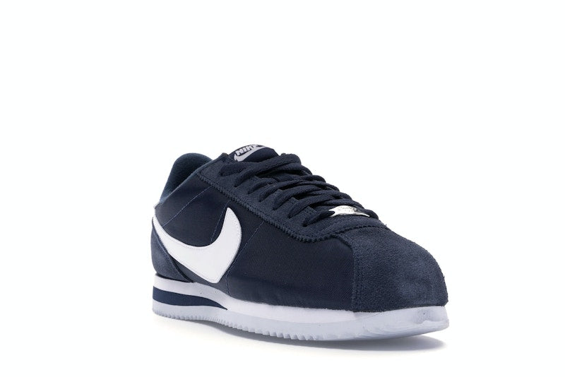 Nike Cortez Basic Nylon Obsidian White-Metallic Silver