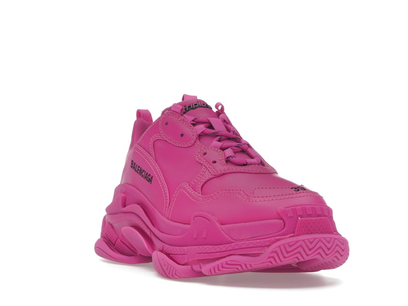 Balenciaga Triple S Faux Leather Dark Pink (Women's)