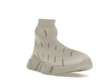 Balenciaga All Over Logo Speed 2.0 Beige