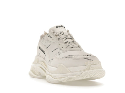 Balenciaga Triple S Allover Logo White