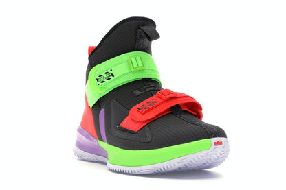 Nike LeBron Soldier 13 Thunder Grey Bright Crimson Electric Green