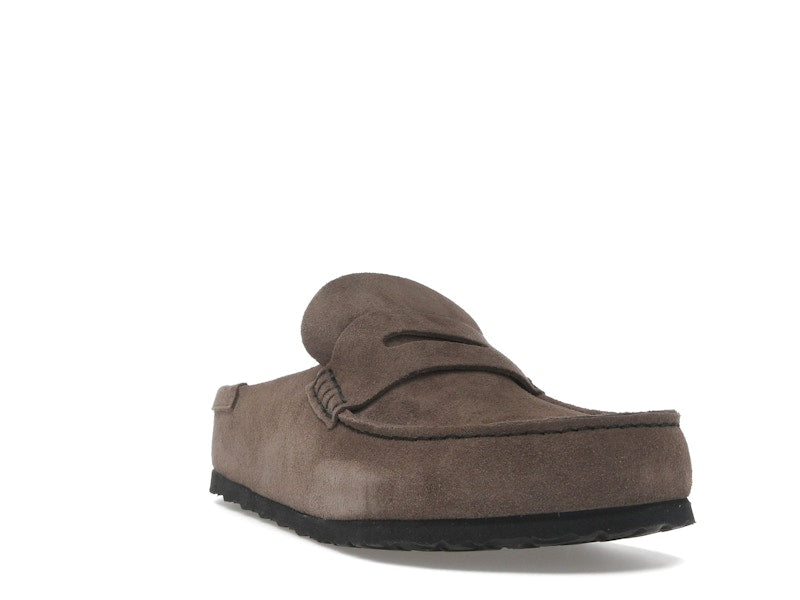 Birkenstock Naples Wrapped Suede Leather Concrete Grey