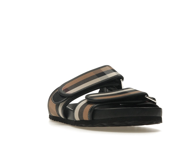 Burberry Check Sandals Birch Brown Black
