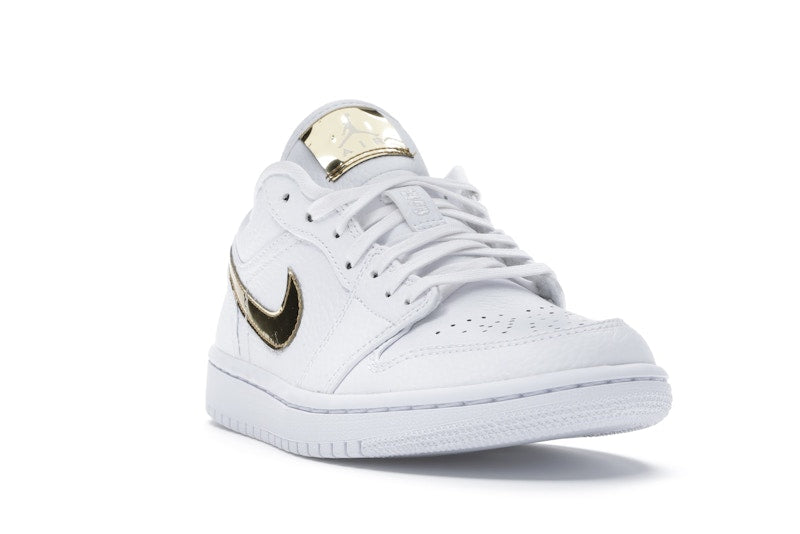 Jordan 1 Low White Metallic Gold (Women's)