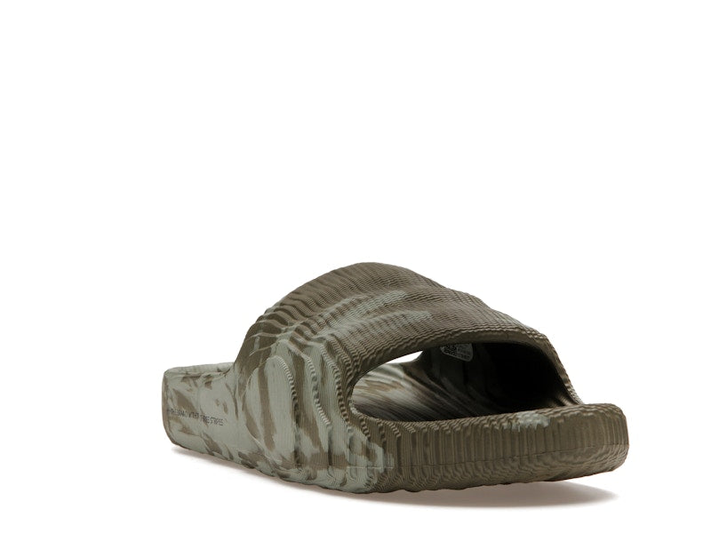 adidas Adilette 22 Slides Olive Strata Silver Green