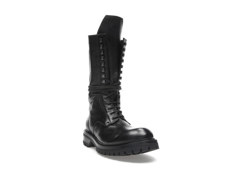 Rick Owens Army Laced Boot Black