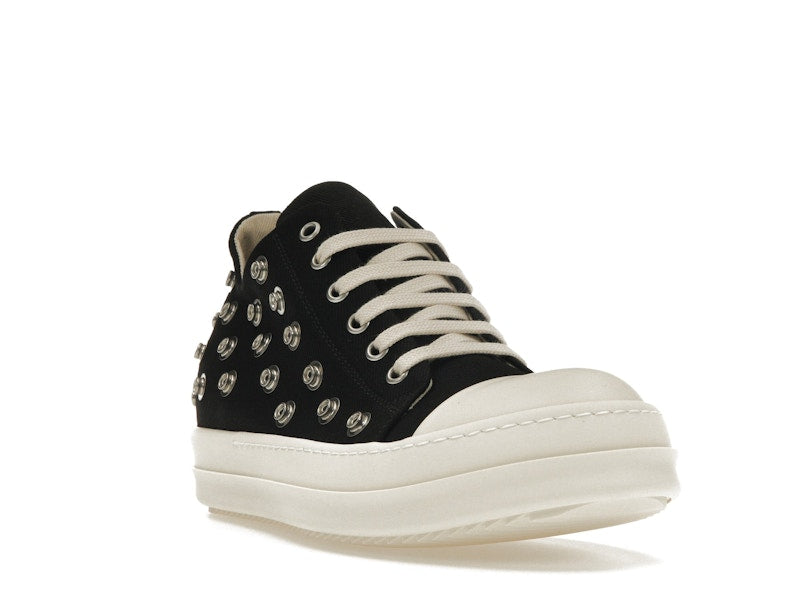 Rick Owens DRKSHDW Low Sneaks Eyelet Black Milk