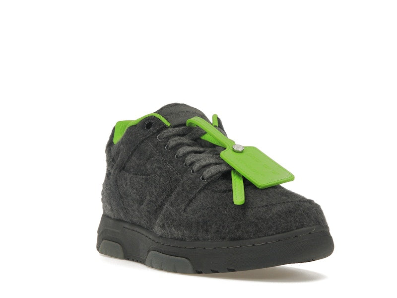 OFF-WHITE Out Of Office "OOO" Low Tops Grey Green Wool