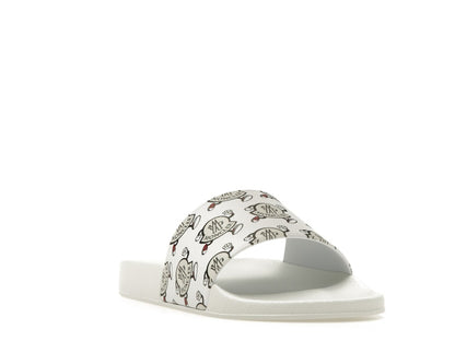 Moncler Basile Slide Logo Print White