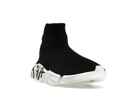 Balenciaga Speed 2.0 Graffiti Recycled Knit Black (Women's)