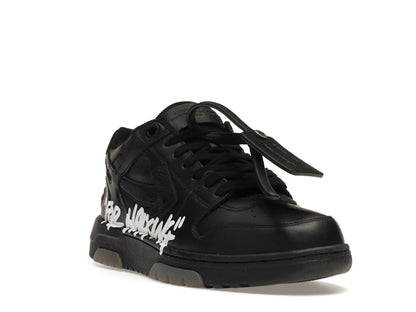 OFF-WHITE OOO Low Tops "For Walking" Black White