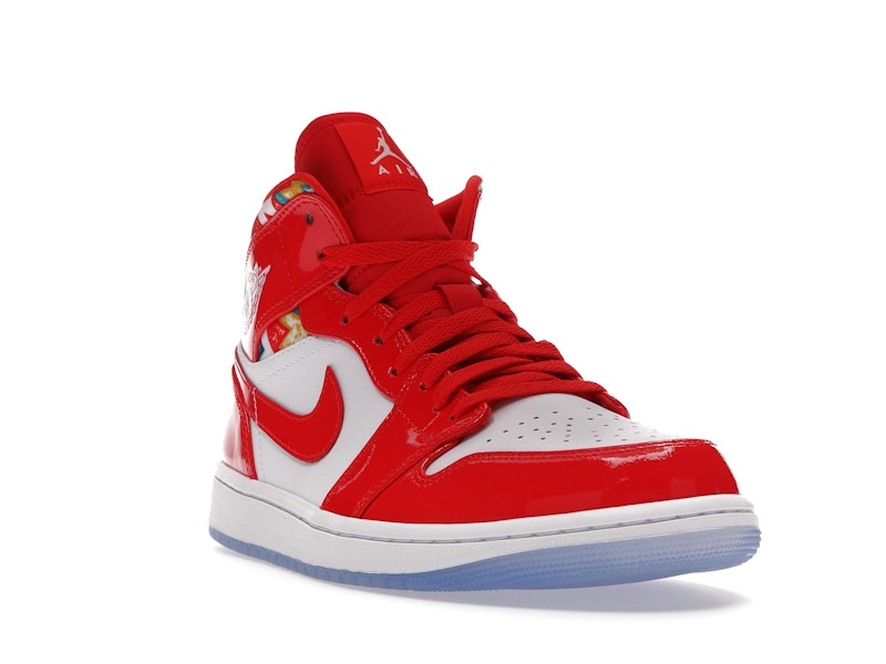 Jordan 1 Mid Barcelona Sweater Red Patent