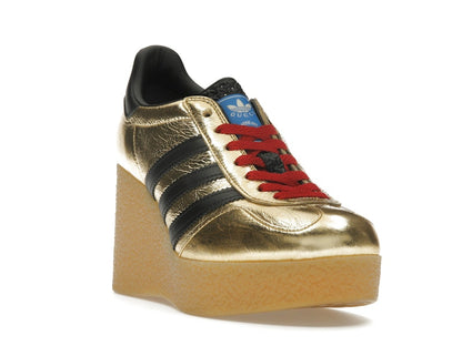 adidas x Gucci Gazelle Wedge Gold Metallic Black (Women's)