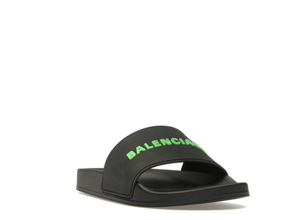 Balenciaga Pool Slide Black Fluo Green (Women's)
