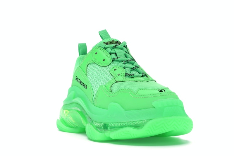 Balenciaga Triple S Neon Green Clear Sole (Women's)