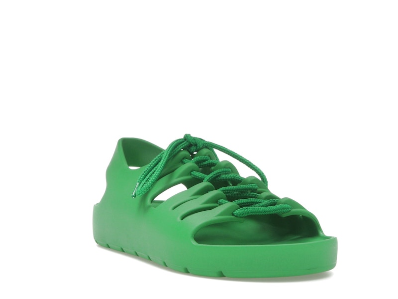 Bottega Veneta Jelly Lace Up Sandal Green