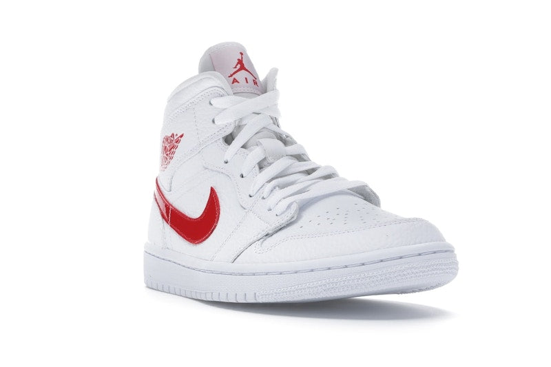 Jordan 1 Mid White University Red (Women's)