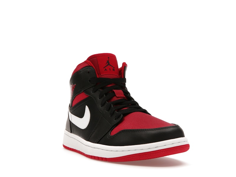 Jordan 1 Mid Black Gym Red White