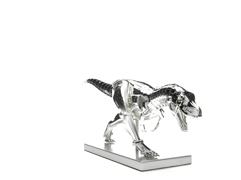 Hajime Sorayama T-Rex Cyborg Dinosaur Figure Silver