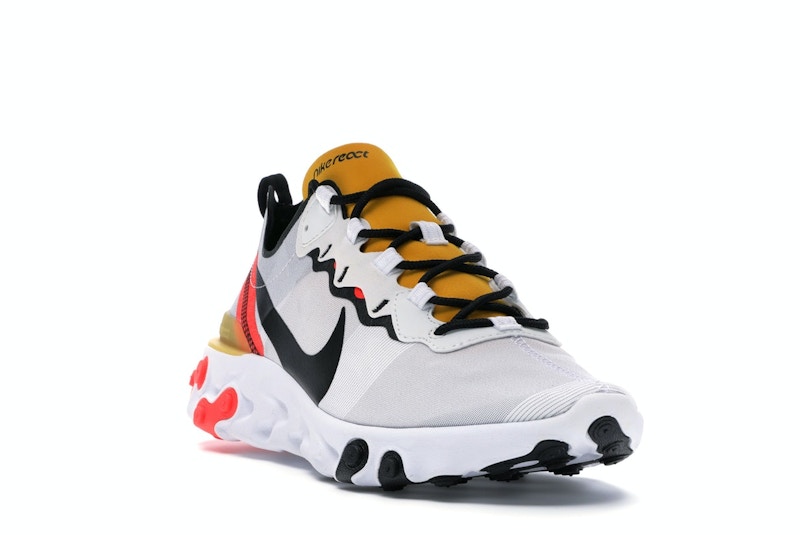 Nike React Element 55 White Black Crimson Gold