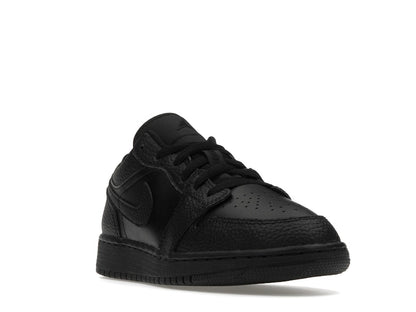 Jordan 1 Low Tumbled Leather Black (GS)