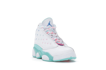Jordan 13 Retro White Soar Green Pink (PS)