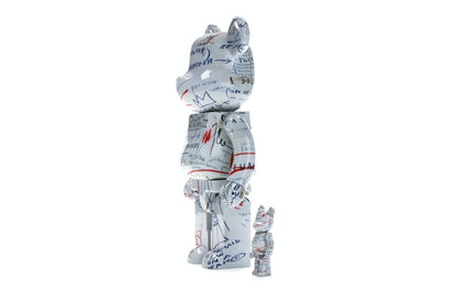 Bearbrick Jean-Michel Basquiat 2 100% & 400% Set White