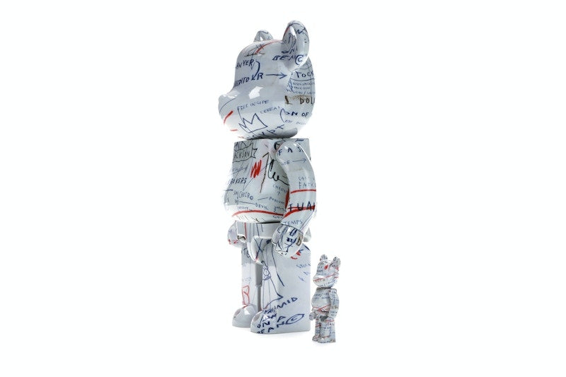 Bearbrick Jean-Michel Basquiat 2 100% & 400% Set White