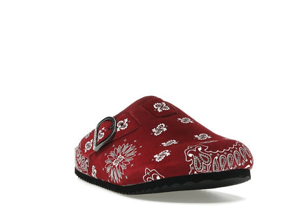 Bravest Studios Suede Paisley Clogs Burgundy
